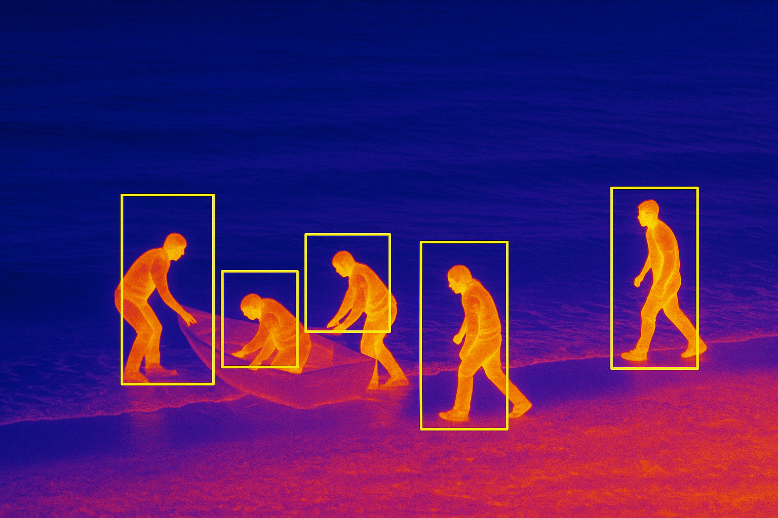 Illegal intrusion from the coastal border (AI visualization)