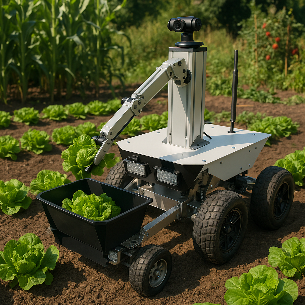 Autonomous harvesting crops (AI visualization)
