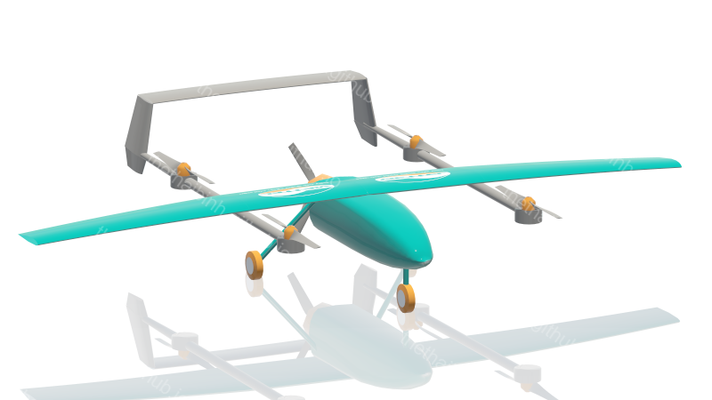 U-tail VTOL QuadPlane - simulation model