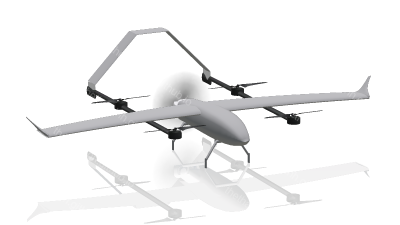 V-tail VTOL QuadPlane v2 - simulation model